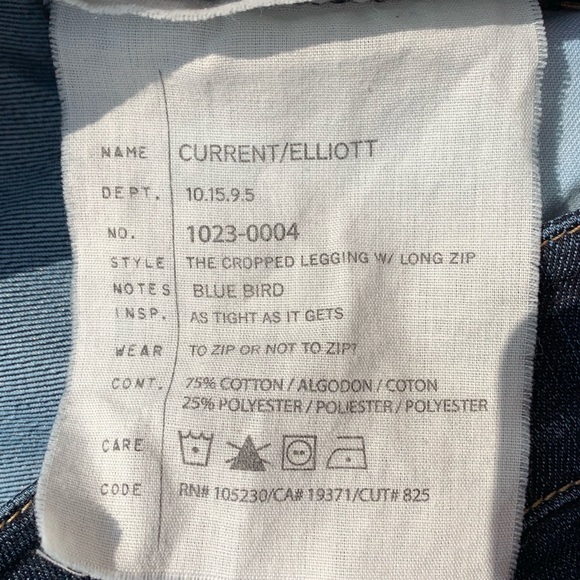 Current/ Elliott Jeans, cropped with zipper - Picture 4 of 4